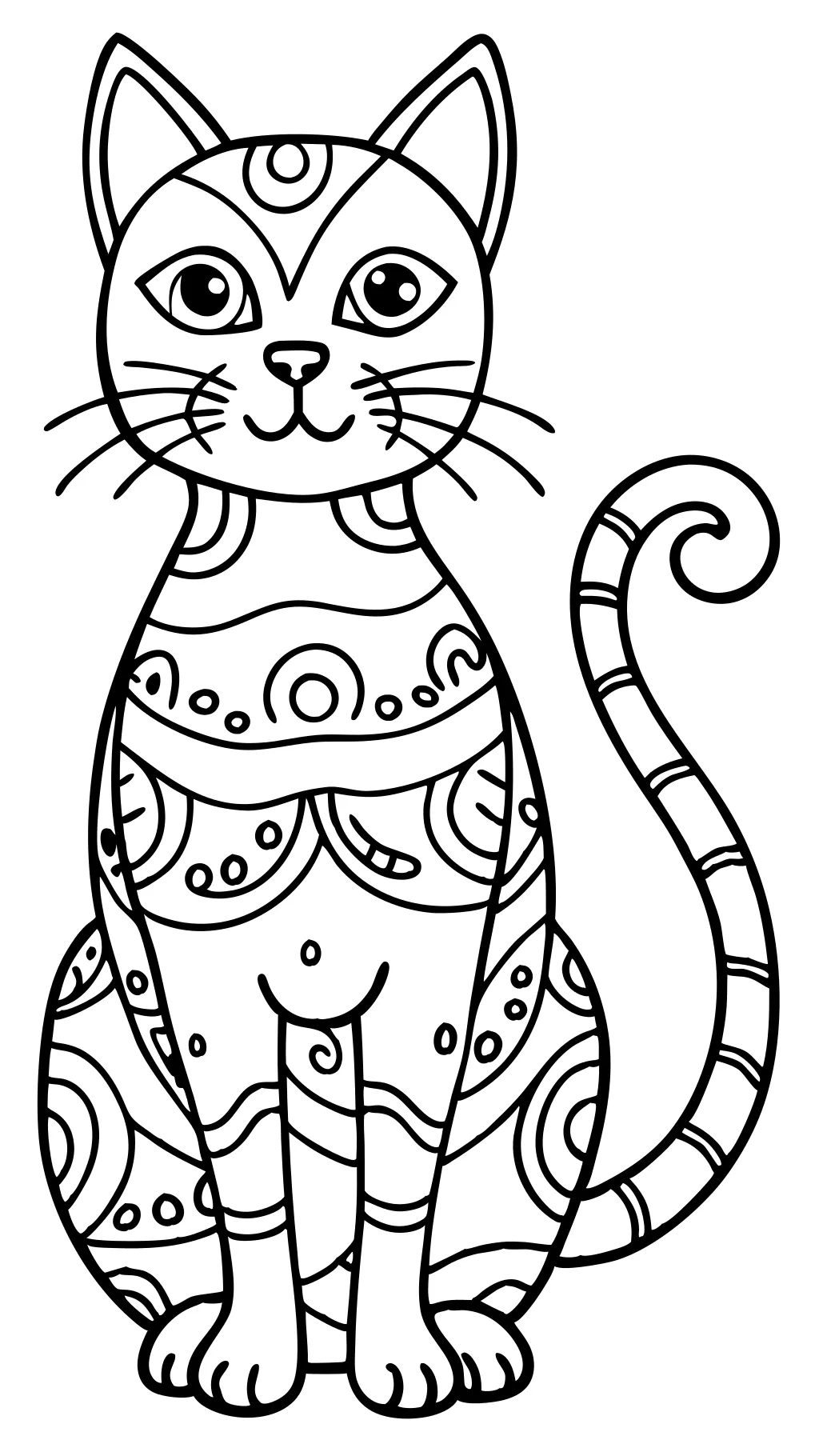 free printable cat color pages